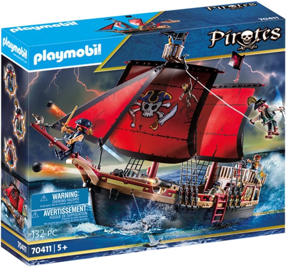 61FEJPjTNaL._AC_SL1000_.jpg Floating Pirate Ship with Cannon - Image 1